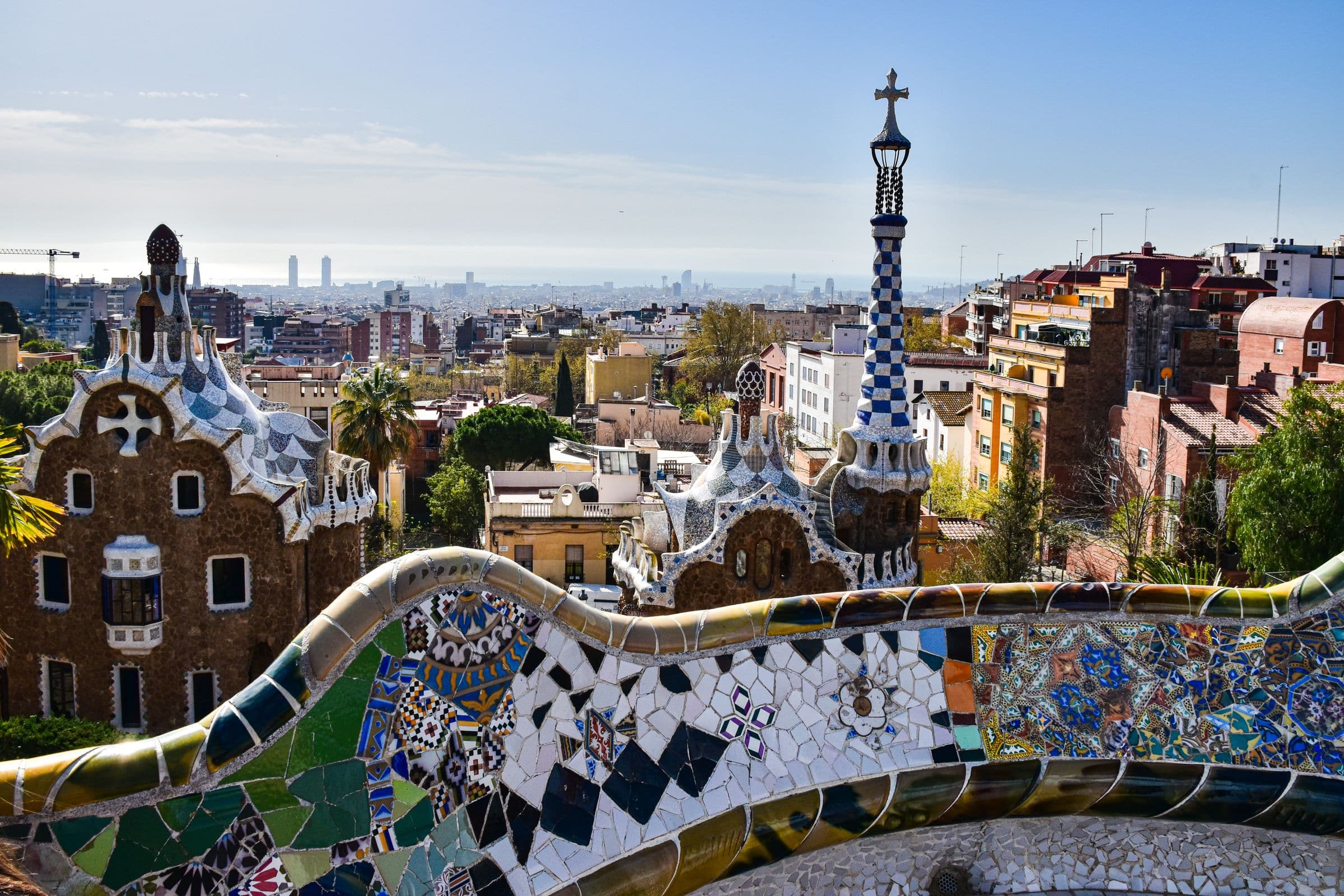 Gaudí's mosaics at Park Güell.
