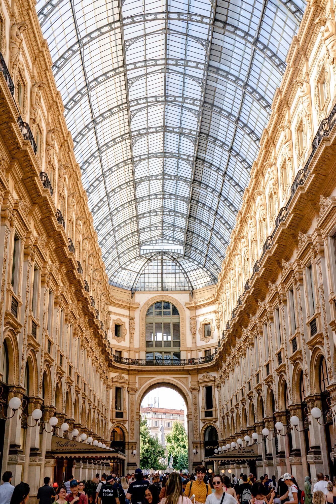 Inside the Galleria Vittorio Emanuele II.